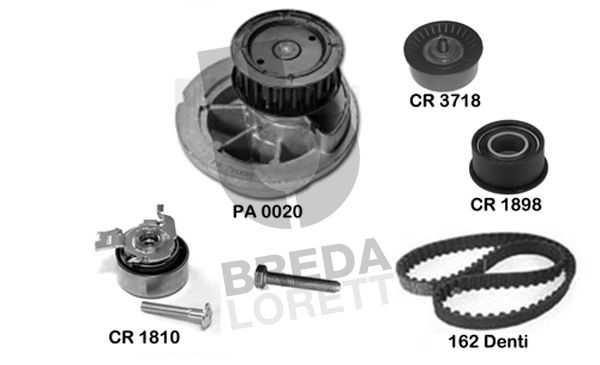 BREDA LORETT Veepump + hammasrihmakomplekt KPA0718C